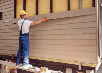 Batten siding installing
